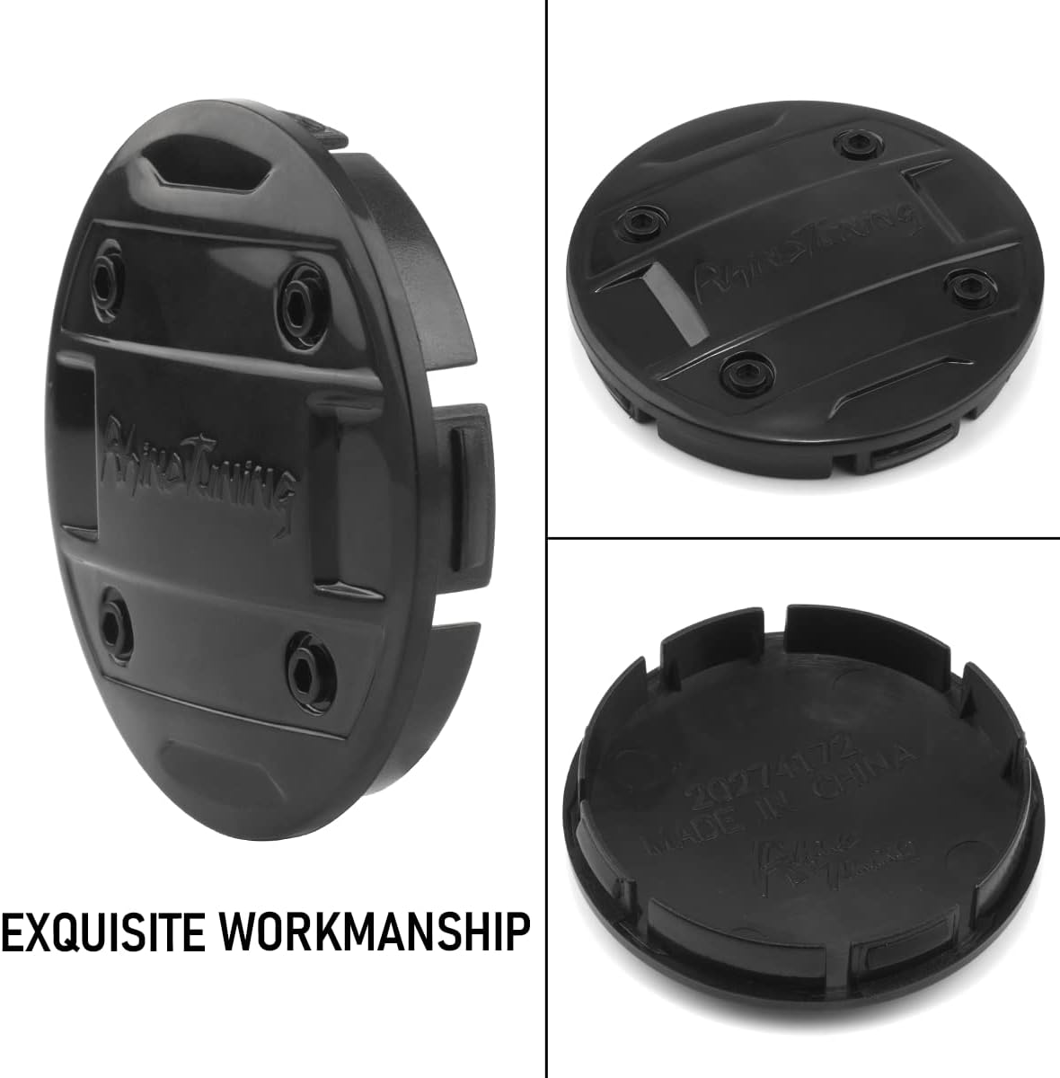 RTrhinotuning 4pcs Wheel Center Caps Compatible with Beetle Cabrio Golf Jetta Variant 2003-2010 Hub Caps 1J0 601 171 Black Center Caps for Rims
