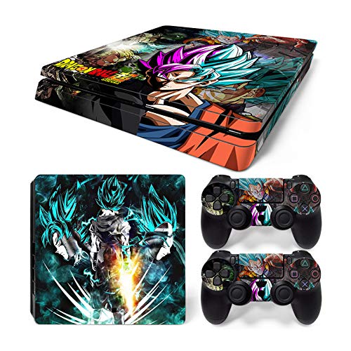 Homie Store PS4 Pro Skin - Ps4 Skins - Ps4 Slim Sticker - Dragon Ball Super PS4 Slim Skin Sticker for Play Station 4 Slim Console Controllers Vinyl Decals Protector Game Cover