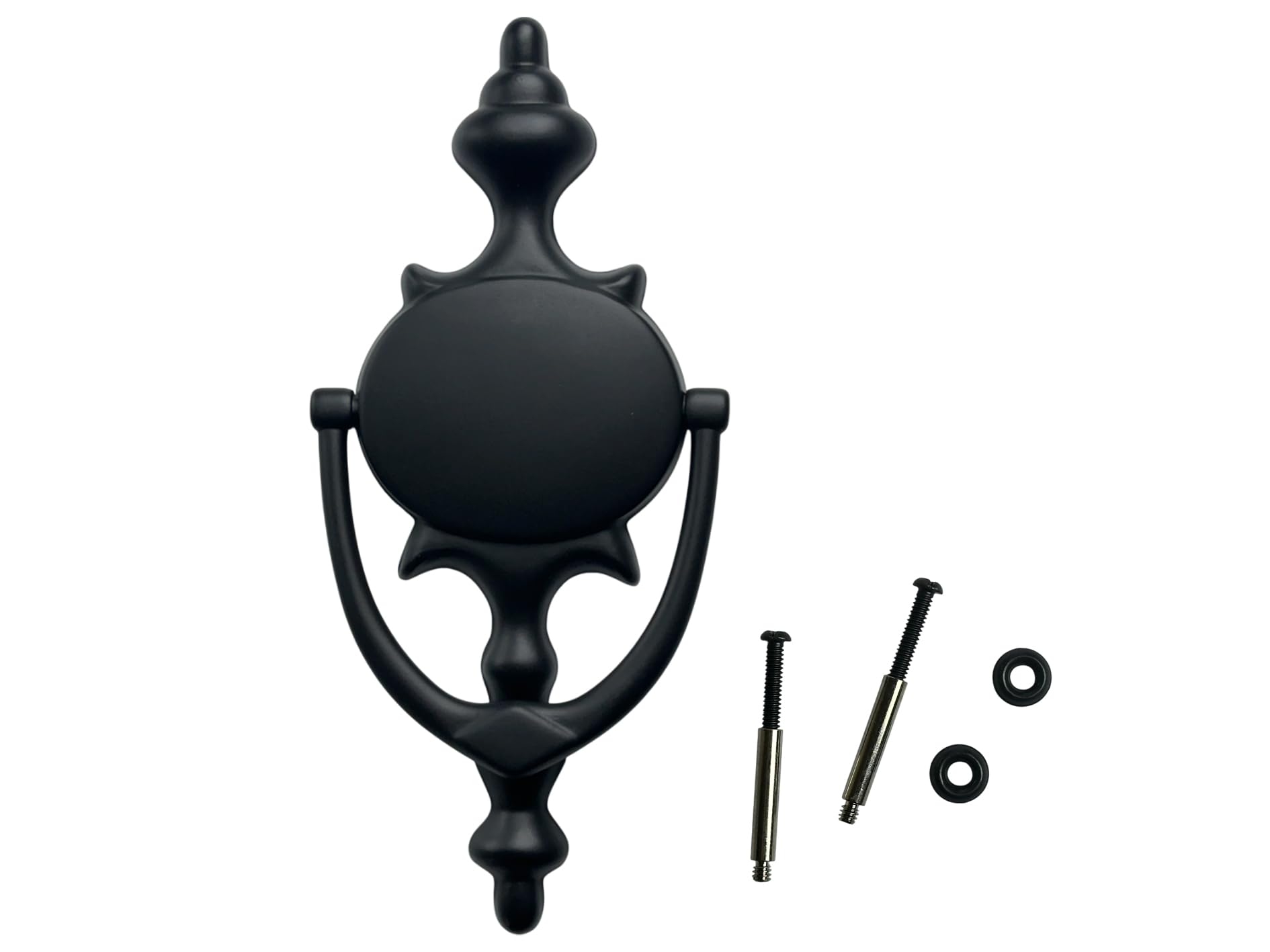Heurtoir de porte en laiton massif noir mat de 19,5 cm de hauteur