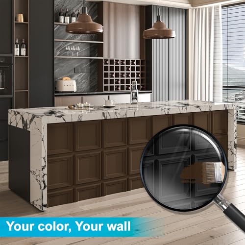 Image of Art3d 33-Pack Accent 3D Textured Wall Panels, 11.8 x 11.8 in, Black | Wipe Clean, PVC, Water Repellent, Impact Proof, Scratch Resist, Great for Living Room, Bedroom, Gaming Room, Office