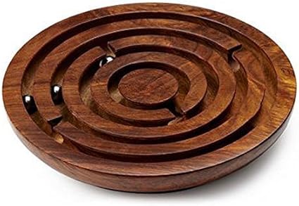 wooden ball maze puzzle