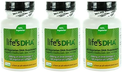 Martek Life's DHA 200mg All-Vegetarian Softgels, 60 Count (3 Pack)