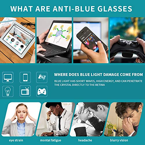 Image of Nother New 3 Pack Blue Blocker Glasses for Women /Men, Blue Light Blocking Glasses,Computer Screen Glasses