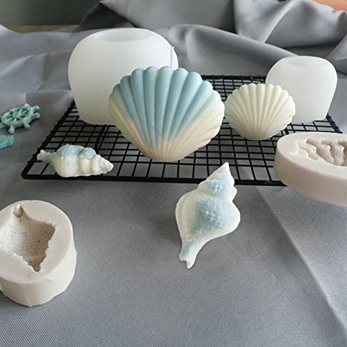 Silikonformen, Kerzenformen, Muschel Conch Handgemachte Seife Kerze Fondant Silikonform, Kerzenherstellung Supplies für… – Bild 3