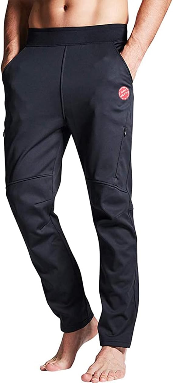 Souke Sports Men's Winter Cycling Pants Windproof Thermal Fleece Bike