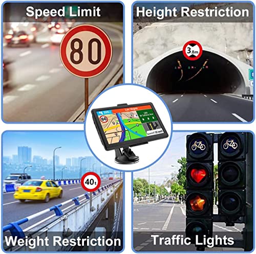 GPS Navigator for Car with Latest 2026 Map Free Update, 7" Car GPS Navigation System for Truck Commercial Drivers, with Voice Turn Guidance, Red Light Speedcam Warning, POI/Zip Search, 7 Vehicles, FM - Image 5