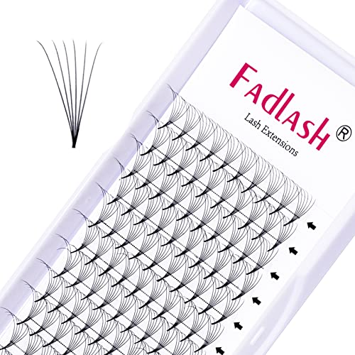 Premade Volume Eyelash Extensions 3D 5D 8D 0.07 0.10 Premade Fans C D Curl Volume Lash Extensions Short Stem Eyelash Extension Premade Fans (6D-0.10-C, 14mm)
