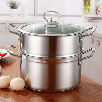 蒸鍋 蒸し鍋 蒸かし器 ガラス鍋蓋付ステンレス ガラス鍋蓋付 3段 28cm Amazon｜蒸し器 二段 三段 蒸し鍋 対応熱源 複数サイズ「3層底