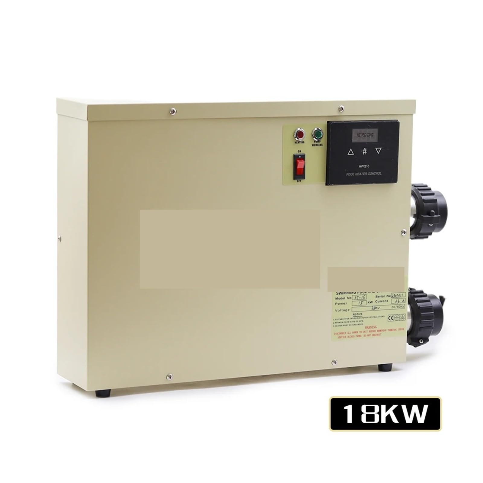 Podgrzewacz wody o mocy 18 kW do termostatu do basenu i wanny Wodoodporny ekran dotykowy(Three phase 380v)