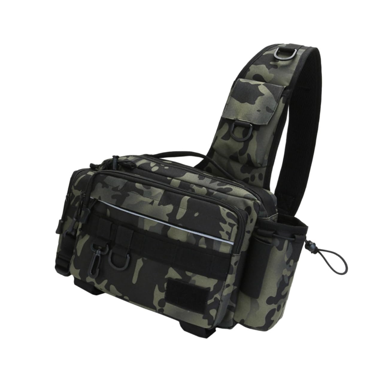 1pieza Bolsa De Pesca De Correa Para Hombro Para Actividades Al Aire Cañas y Accesorios De Pesca Diseño Moderno Camuflaje Nocturno