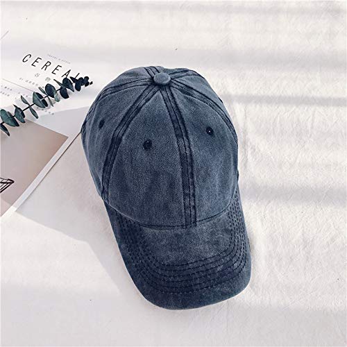 Image of HH HOFNEN Baseball Cap Washed Cotton Unstructured Vintage Hat for Men Women | Unisex Sports Ball Caps Sun Protection Adjustable Outdoor Curved-Brim Dad Hat Classic Plain Cap