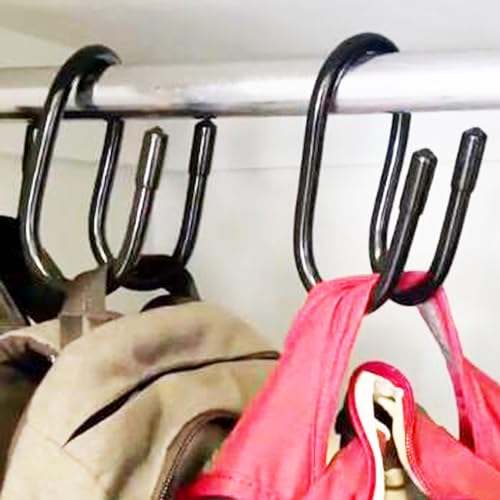 AUXPhome 2 Pack Backpack Hanger for Closet Strong Bag Hanger Purse Organizer Hooks Large Closet Hooks for Hanging Handbags Belts Hat Laptop Backpack Jeans Travel Bag - Hold Up 20 Lbs