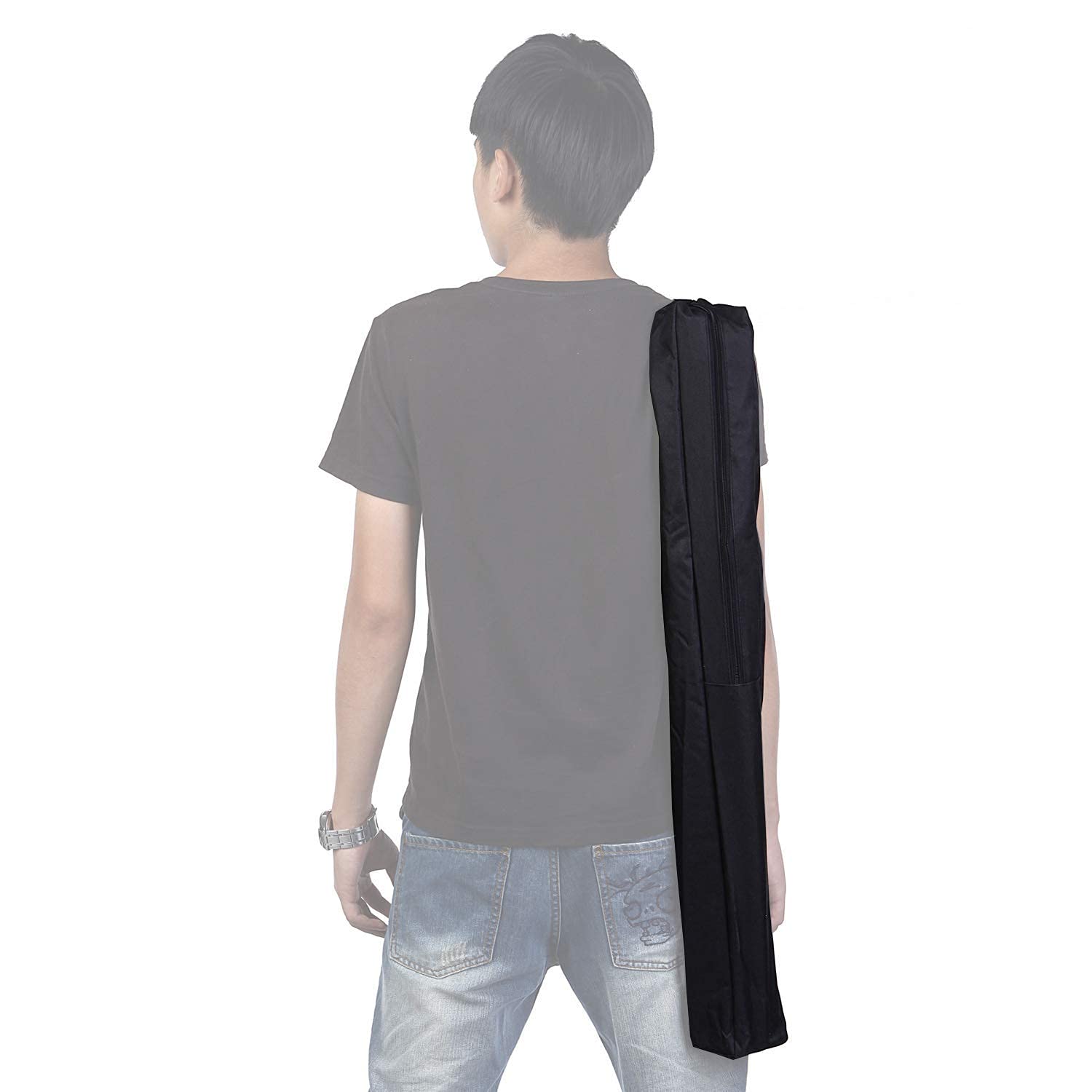 Selens Supporto per sfondo a T, 150x200 cm, per fotografia in mussola, in vinile, T Stand Backdrop, supporto retrattile portatile con piastra trasversale e morsetto per il trasporto