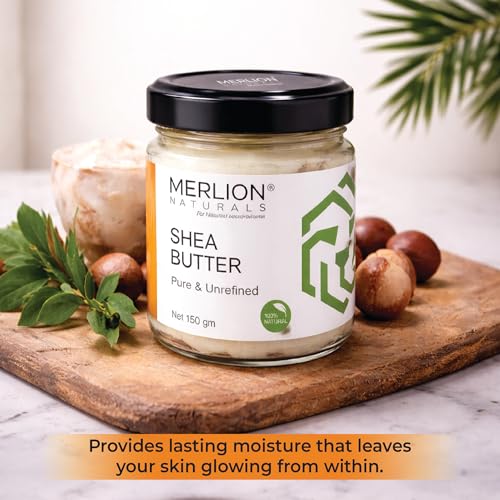 Image of Merlion Naturals Shea Butter 150g | Pure & Unrefined | Raw & Cold Pressed | For Skin & Hair Care | 150g