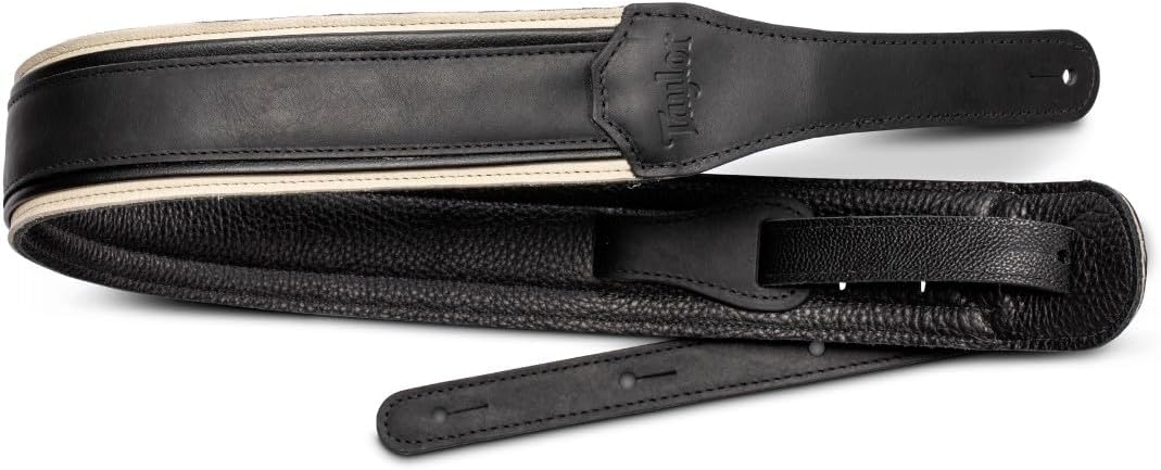 Taylor American Dream 2.5-inch Leather Guitar Strap - White/Black