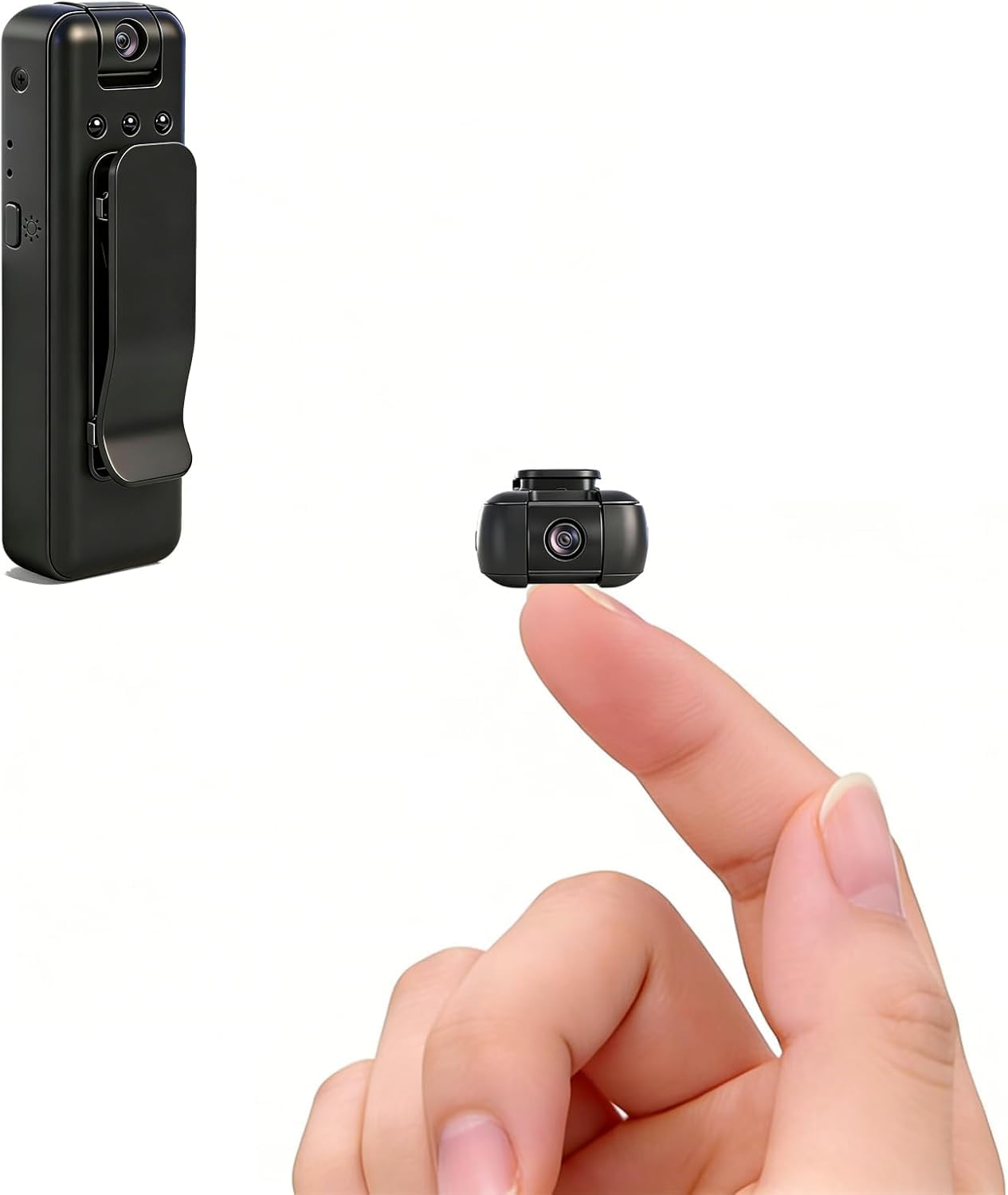 Photo 1 of Mini Body Camera with Audio and Video Recording, Small Tiny Wearable Personal Portable Thumb POV Action Recorder DV Camcorder Night Version grabar contenido Security Guard Work Records Travel (1pcs)