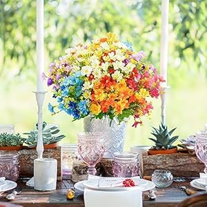 Uieke 12PCS Artificial Fake Flowers, Daisy Mums Fall Flowers Outdoor UV Resistant No Fade Greenery Shrubs Plants Indoor Outside Hanging Planter Home Wedding Office Garden Porch Décor (Assorted) Uieke 12PCS Artificial Fake Flowers Daisy Mums Fall Flowers Outdoor UV Resistant No Fade Greenery Shrubs Plants Indoor Outside Hanging Planter Home Wedding Office Garden Porch Decor Assorted