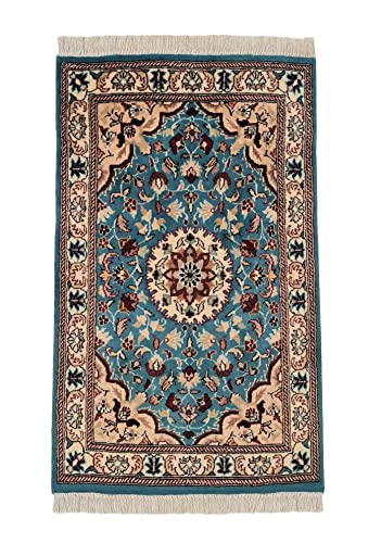 Silk & Wool Rug Echte handgefertigte Teppiche aus Wolle und Seide, doppelt geknotet, handgefertigt,...