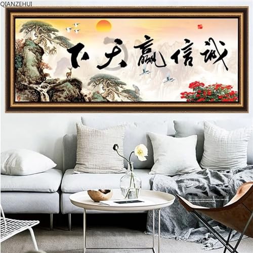 Diamond painting 5d montagne 100x230 cm kit complet adulte coucher de soleil