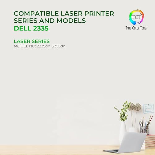 Miniatura 2 de TCT Cartucho de tóner 2335, repuesto compatible de alta calidad para impresoras Dell 330-2209 330-2208 (NX994), color negro, funciona con impresoras