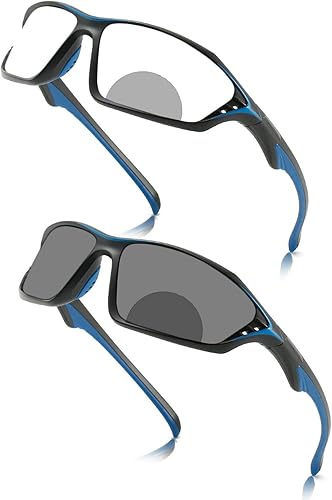 Lentes de lectura bifocales fotocromáticos de transición para hombres y mujeres, lentes de sol cuadrados para lectores deportivos de presbicia