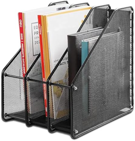 ZODZE 3 Tier Mesh Metal Desk Organiser File Rack, Letter Tray A4 Papers ...
