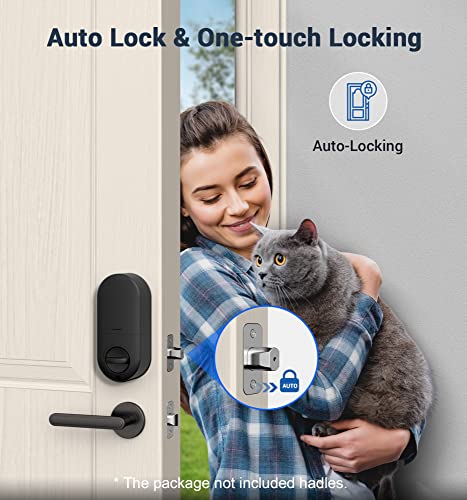 Fingerprint Door Lock, Veise Keyless Entry Door Lock Keypad Deadbolt With 20 Fingerprint, Anti Peeping Password, Auto Lock, Keyed Entry, Smart Locks For Front Door, Easy Install, Oil Rubbed Bronze #TOP4