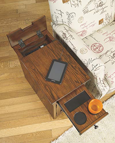 Signature Design By Ashley Laflorn Traditional Chair Side End Table With 2 Usb Ports & Outlets, Dark Brown #TOP3