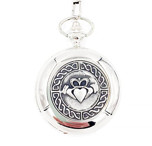 Pewter Pocket Watch - Claddagh
