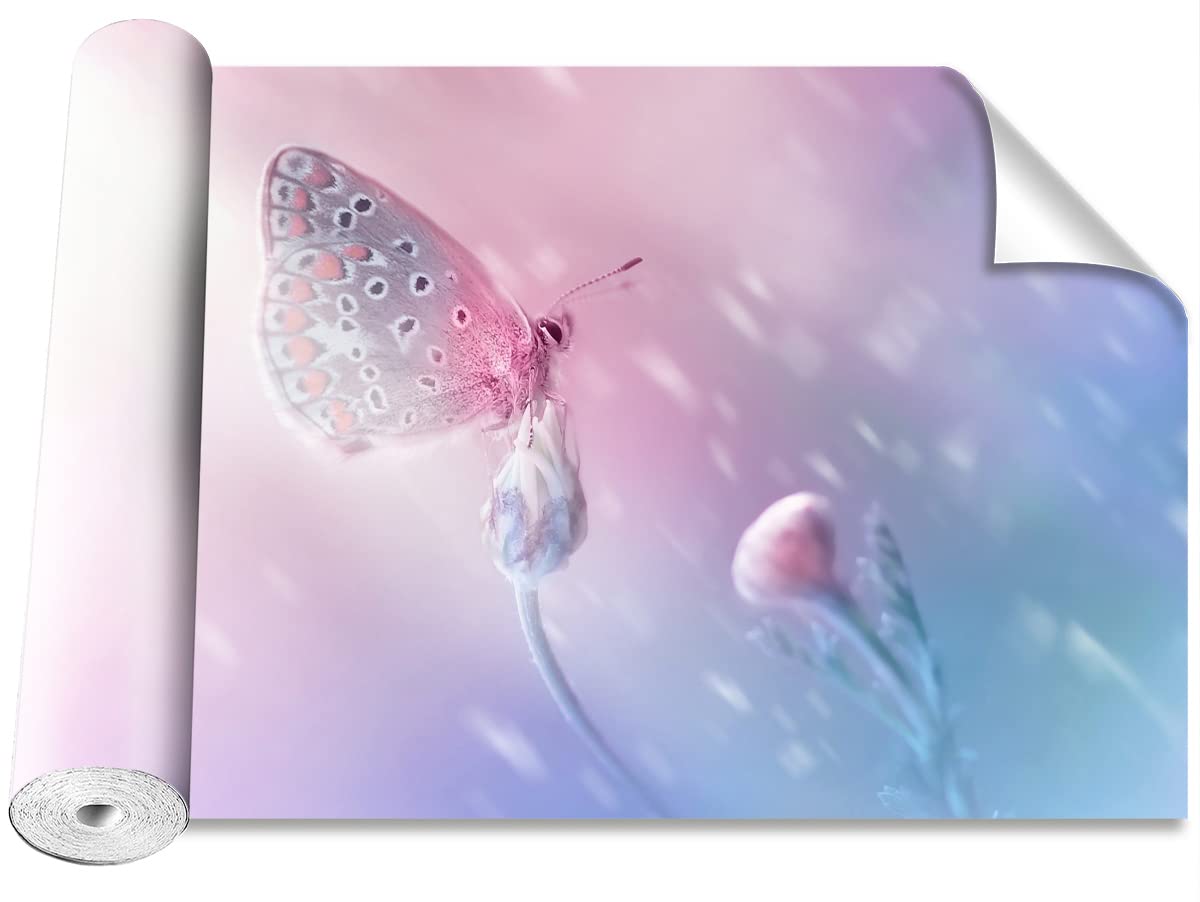 Papier peint adhésif Tulup 416x254cm solution murale sans colle motif fleurs