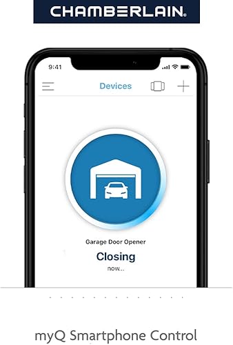 Miniatura 3 de Chamberlain - Dispositivo de apertura de puerta de garaje B2405 manejable con un celular y la aplicación myQ, muy silencioso, mecanismo de apertura