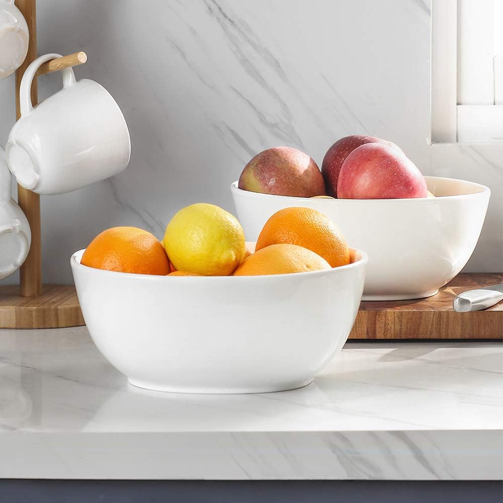 Bеѕt Cуbеr Dеаlѕ 🔥 DOWAN White Serving Bowl, 9 Large Salad Bowl Set of 1, 76 Ounce Ceramic Deep Serving Bowl for Salad, Fruit, Soup, Pasta, Pho - Microwave and Dishwasher Safe, Single Bowl Suреr Bіg Clеаrаnсе! DOWAN White Serving Bowl, 9 Large Salad Bowl Set of 1, 76 Ounce Ceramic Deep Serving Bowl for Salad, Fruit, Soup, Pasta, Pho - Microwave and Dishwasher Safe, Single Bowl