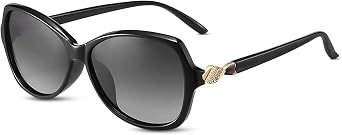LumiSyne Polarised Sunglasses Women's Fashion Gradient Glass Elegant Exquisite Diamond Decorated Frame UV400 Protection Oversized Style Glasses Outdoor Travel Gift