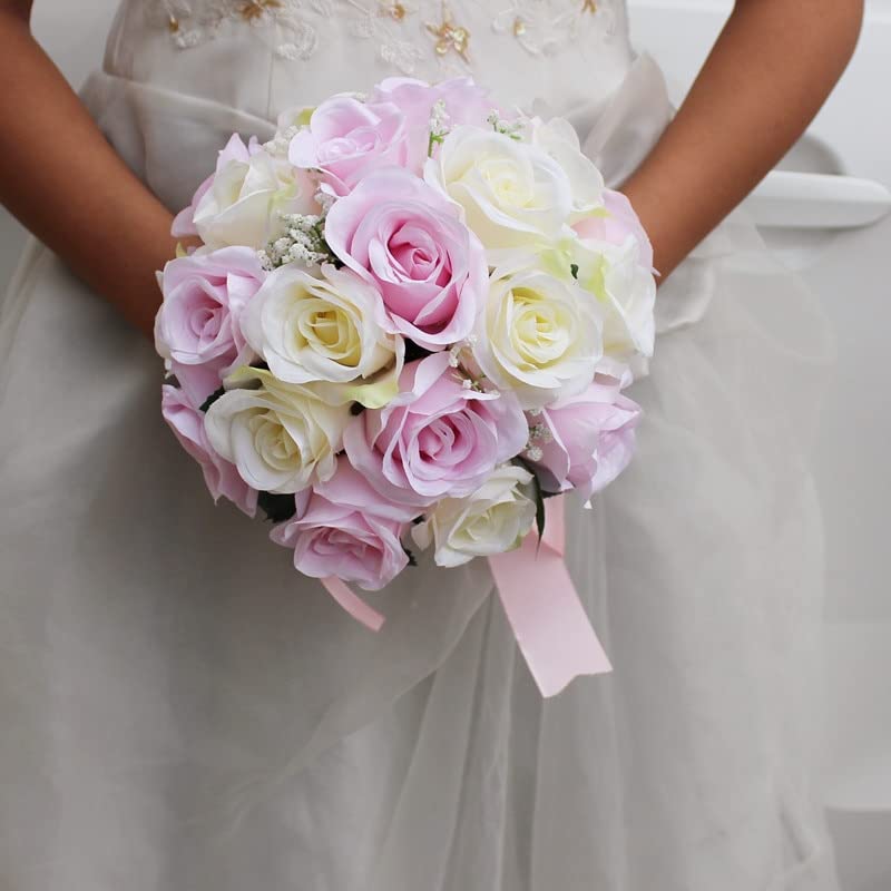 Lila Pfingstrosen-Brautsträuße, Hochzeitsblumen, künstlicher Hochzeitsstrauß, Rose (Rosa)