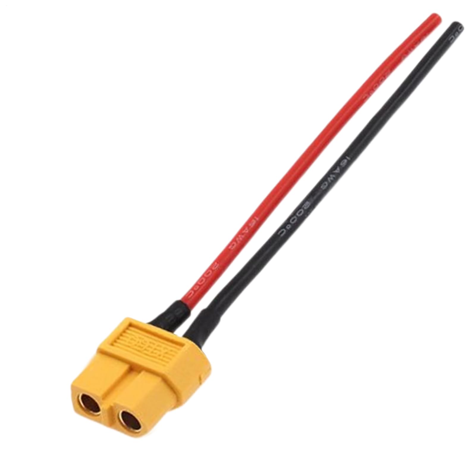 Cable Adaptador XT60 Con Conectores Macho-hembra | Longitud 10 Cm Y Calibre 16 AWG | Para Drones, Coches RC, Paneles Solares Y Estaciones Portátiles | Conexión Estable Y Duradera