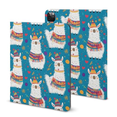 Coque iPad Pro 11 alpaga dessin animé pour modèles 2018 à 2022