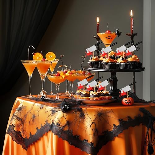24 PCS Halloween Knife Tool Cupcake Toppers Glitter Horror Blood Knife Cupcake Picks Halloween Birthday Decorations for Have a Killer Theme Birthday Scary Party Cake Decorations Supplies by LcingTify - Used condition - Image 7