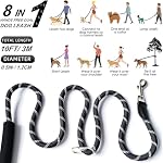 Hands-Free Dog Leash, 10 FT Adjustable Dog Training Leash, Heavy-Duty Nylon Leash, No-Pull for Medium and Large Dogs