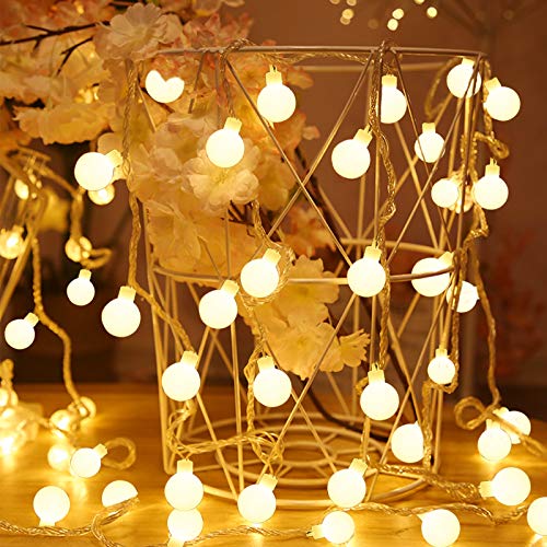 TURNMEON 100 lâmpadas de LED globo de 100 lâmpadas de Natal, luzes de fadas operadas por pilhas, tem