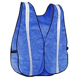 KAYGO Reflective High Visibility Safety Vest, KG0008-10 Silver Stripe, for Men and Women,blue