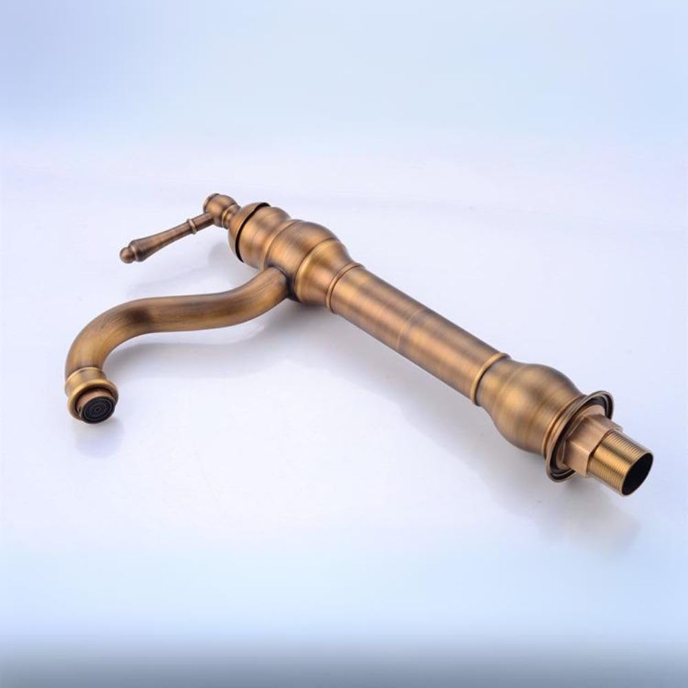 Retro Latón Grifo Agua Suam - Color Dorado Grifería para Cuarto de Baño Lavabos O Invitados Wc