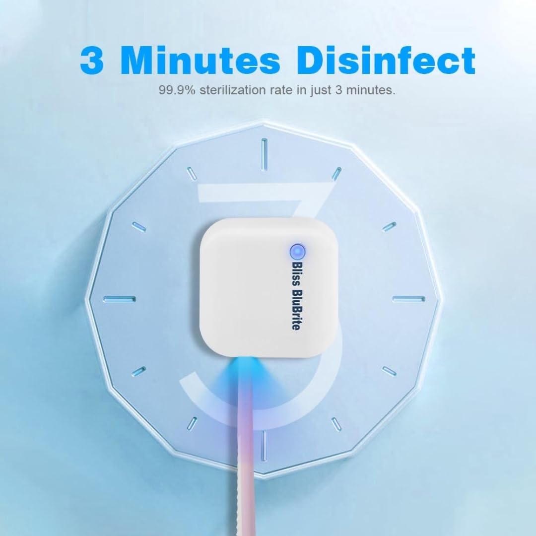 Desinfectante de cepillo de dientes UV-C, limpiador de cepillos de dientes UV-C, cubierta de cepillo portátil, soporte para cepillo de dientes, funda de limpiador de cepillos de dientes