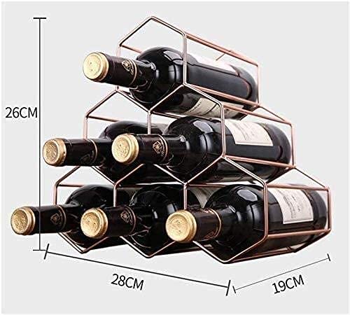 Soporte para Botellas de Vino de Hierro Moderno 6 Botellas miniatura 5
