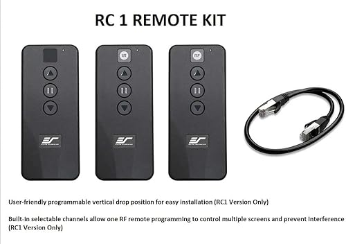 Miniatura 8 de Elite Screens VMAX 3 con kit remoto RC 1, relación de aspecto 43 de 150 pulgadas, pantalla de proyector desplegable motorizada para techo de pared,