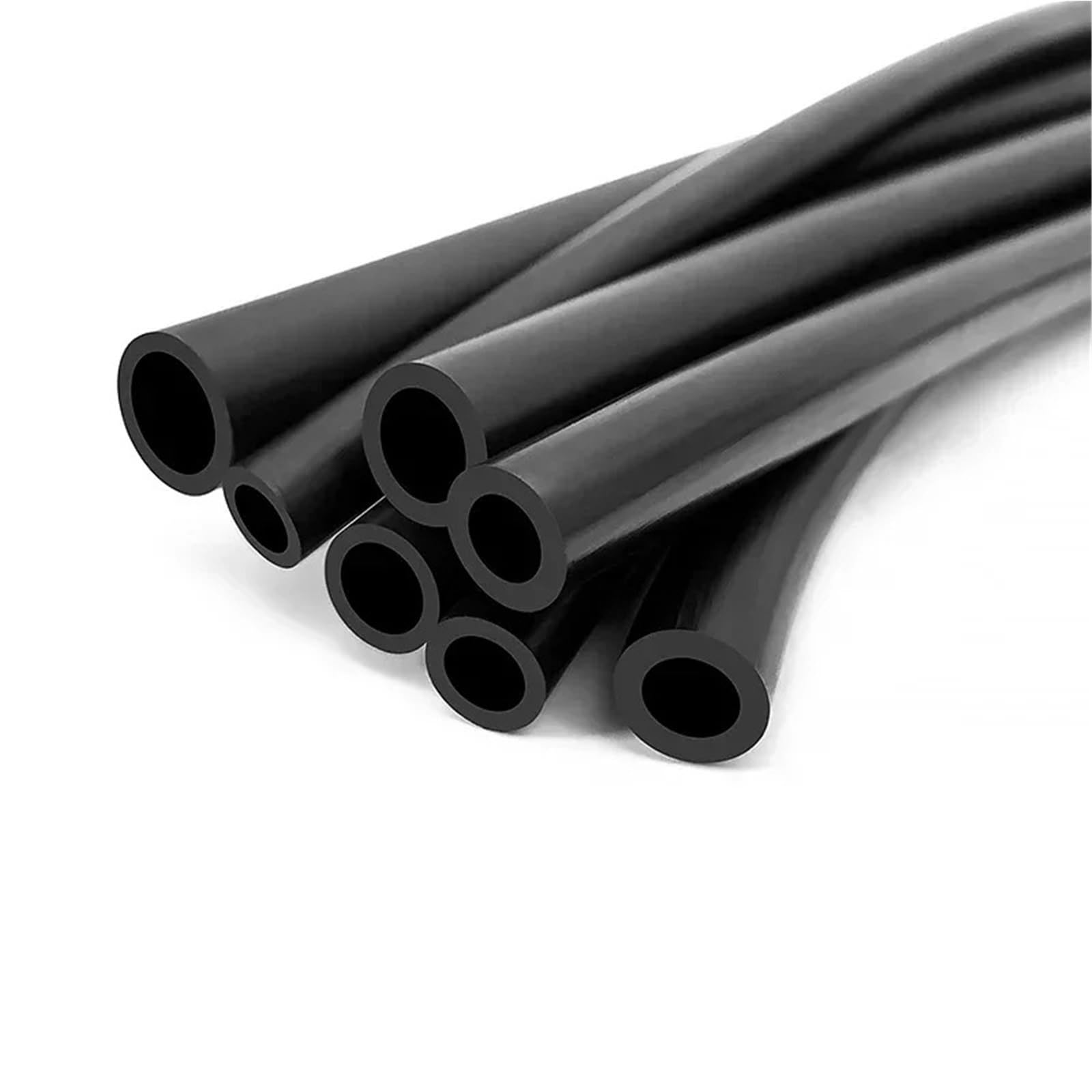 Rubber Tubing 1PCS FKM Tube Fluoroelastomer Black Rubber Hose Petrol Diesel Oil Pipe Corrosion Resistant ID 2 4 6 7 8 10 12 14 16 18 19mm Hose(1M_OD 4XID 2MM)