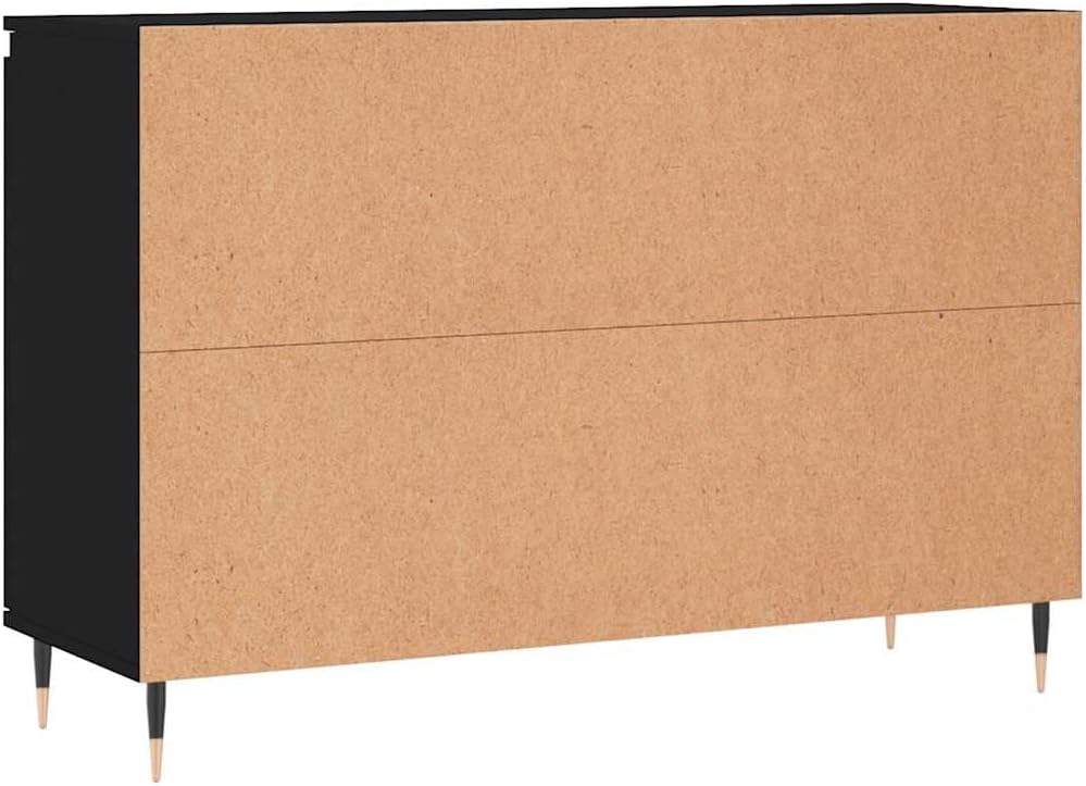 Rear view of the vidaXL Black Sideboard