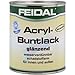 Produktbild Feidal Acryl Buntlack, wasserverdünnbar, für Innen und Außen, Glänzend, Farbton: Cremeweiss RAL 9001 / 250 ml / schnelltrocknender, universeller, PU-verstärkter Lack auf Reinacrylatbasis für innen und außen / Anwendungsbereiche: Deckbeschichtung für Holz, Eisen, Aluminium, Zink, Hart-PVC, Putz, Beton, Mauerwerk, Tapeten und Altbeschichtungen.