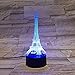 Produktbild Romantische Paris Eiffelturm 3D Tischlampe Kinder Spielzeug Geschenk LED USB Dekoration Beleuchtung Party Atmosphäre Nachtlicht Multicolor Lovely