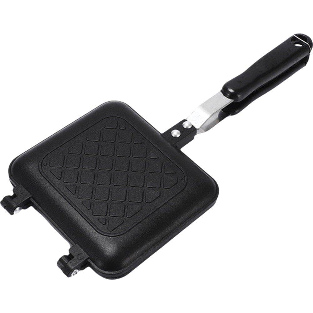 Poêle sandwich panini grillé antiadhésive double face en aluminium avec poignée ergonomique