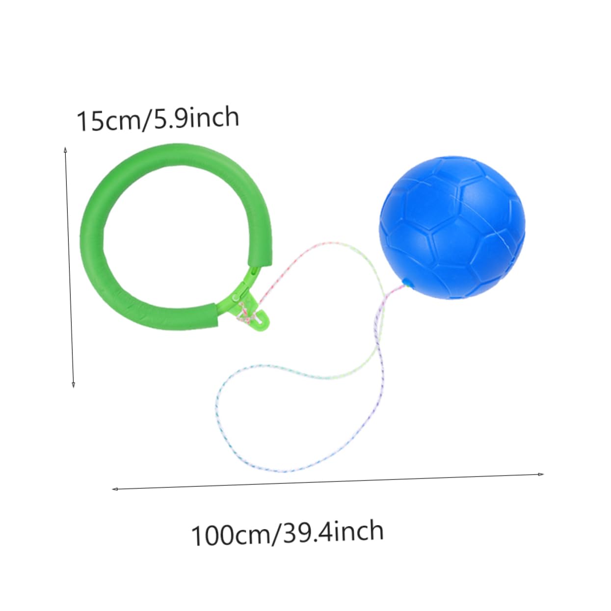 ERINGOGO 2PCS Bouncing Ball Fitness Equipment for Fun One Legged Jumping Balls for Cardio Exercise and Coordination Games Random Color